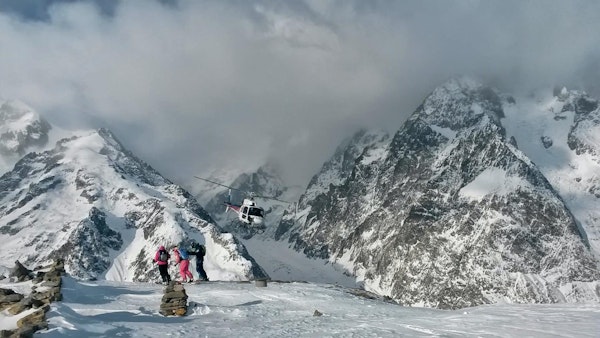 heliskiing in Mont Blanc