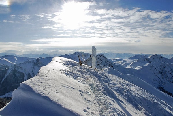 Freeride skiing in the Kitzbuhel Alps, Austria