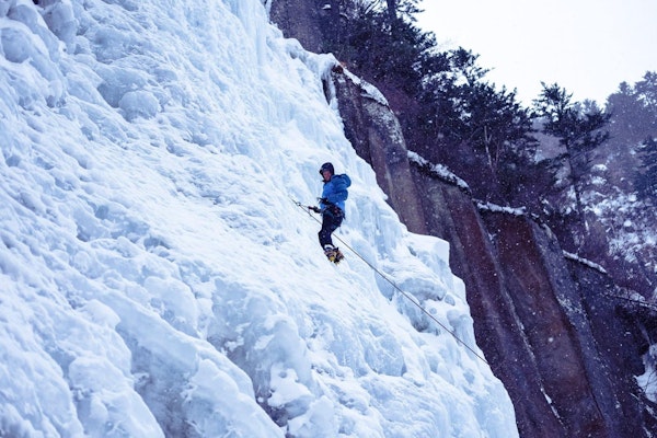 Ice climbing in Japan