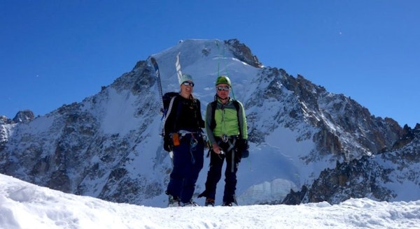 Ski touring in Mont Blanc range with Julia