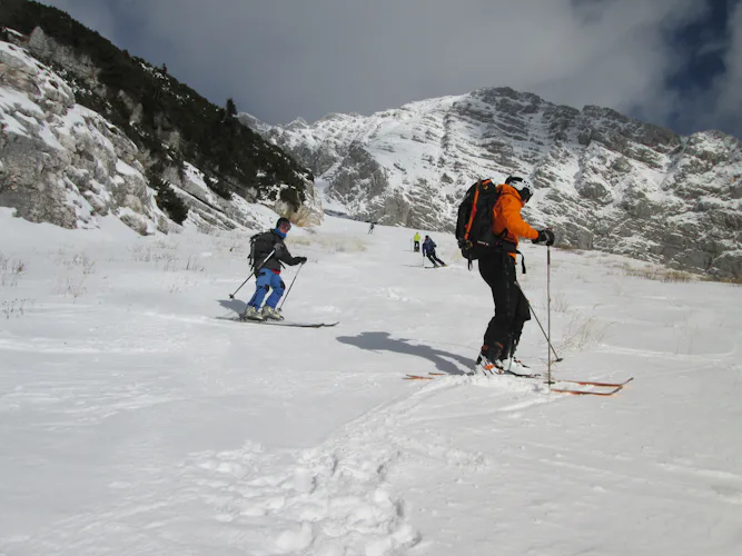 Freeride skiing in Kanin - Sella Nevea