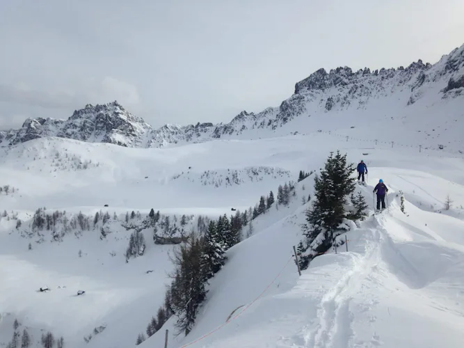 San Pellegrino Pass to Forca Rossa ski touring