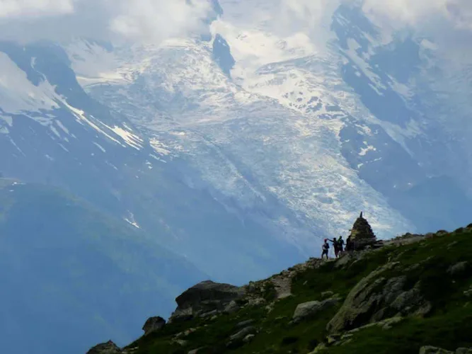Trail running race training from Chamonix to Courmayeur