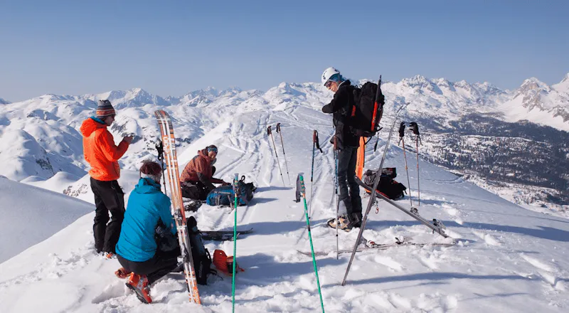 Ski touring traverse in Triglav, Slovenia