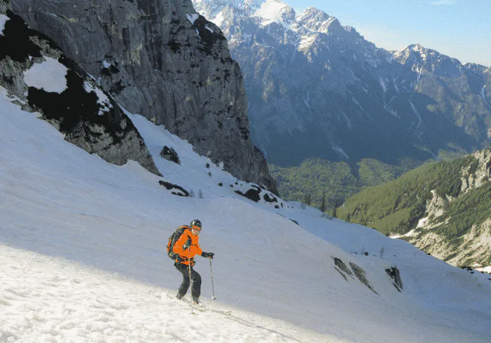Hut to hut ski tour in the Julian Alps