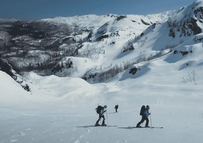 Hut to hut ski tour in the Julian Alps