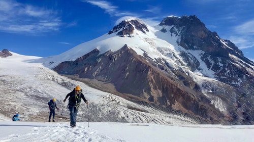 Climbing Kazbek in the Caucasus Mountains, Georgia