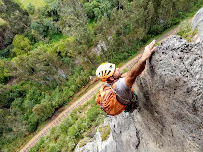 Personalized rock climbing with a local guide in Suesca, Colombia (near Bogota)