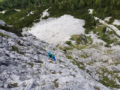 Rock climbing day on Col dei Bos “Ada Route” (Passo Falzarego)