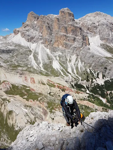 1-day Via ferrata Giovanni Lipella (Tofana di Rozes), near Cortina ascending