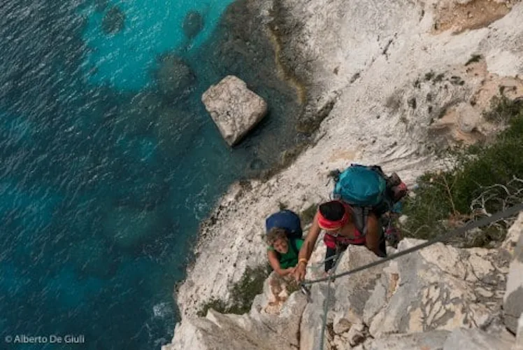 Climbing the Via Ferrata Goloritzé, The Wild Blue trek