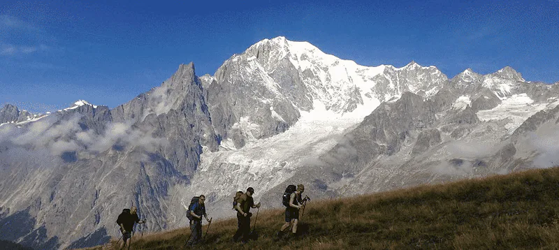 Itinerario clásico del Tour du Mont Blanc en 12 días