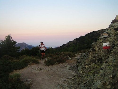 Trail running on the GR 20 in Corsica