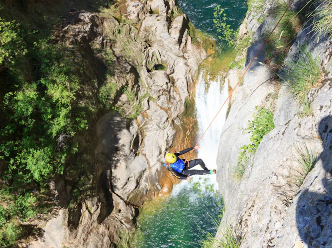 Extreme canyoning on the Cetina river near Split, Croatia