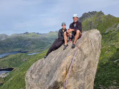 Climbing Svolværgeita in the Lofoten