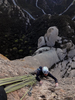 Montserrat Multi-Pitch Rock Climbing near Barcelona