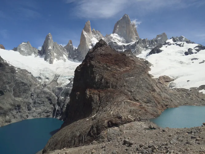 Trekking en la Laguna de los Tres en el Parque Nacional Los Glaciares, El Chalten, Patagonia