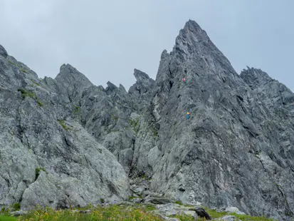 Multi-pitch climbing in Val Bedretto