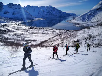 Ski touring from a lodge in the Lofoten Islands, Norway (8 days)