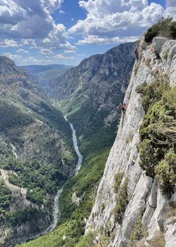 Climbing in the Verdon Gorges