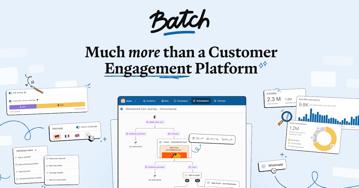 Batch | Customer Engagement Platform (CEP) pour les équipes CRM