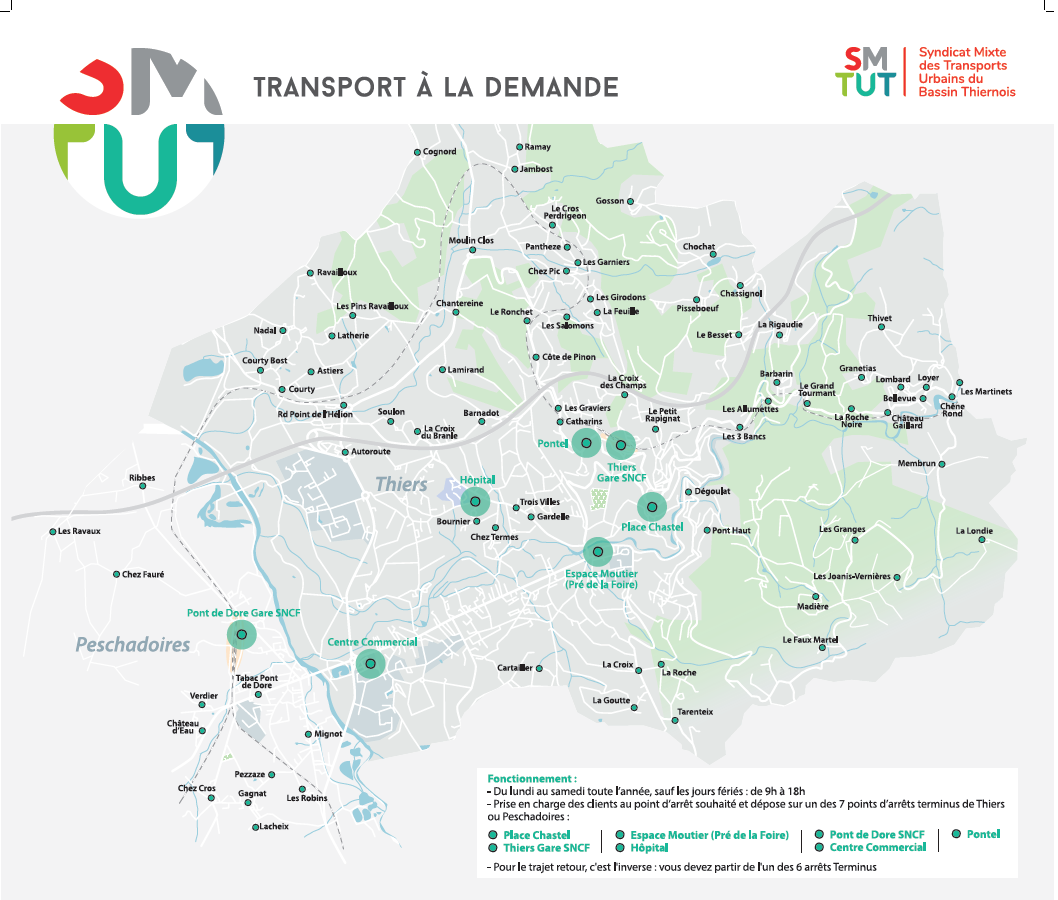 Cartographie du TAD urbain