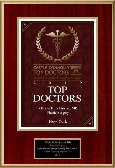 Dr. Hutchinson Receives Castle Connolly “Top Doctor” Award For Plastic Surgery In New York For 2019