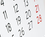 close up of a calender