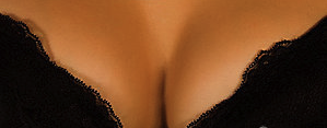 close up of a woman's cleavage