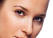 close up of a woman's face