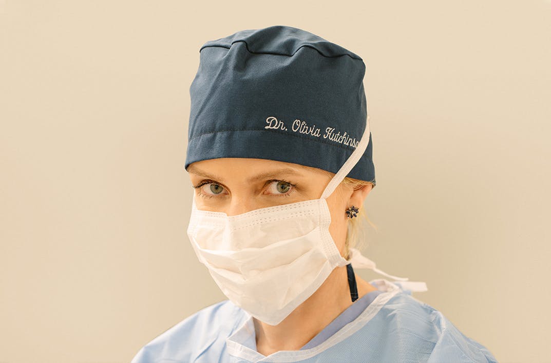 Dr. Olivia Hutchinson in surgical attire