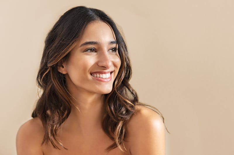 Woman smiling