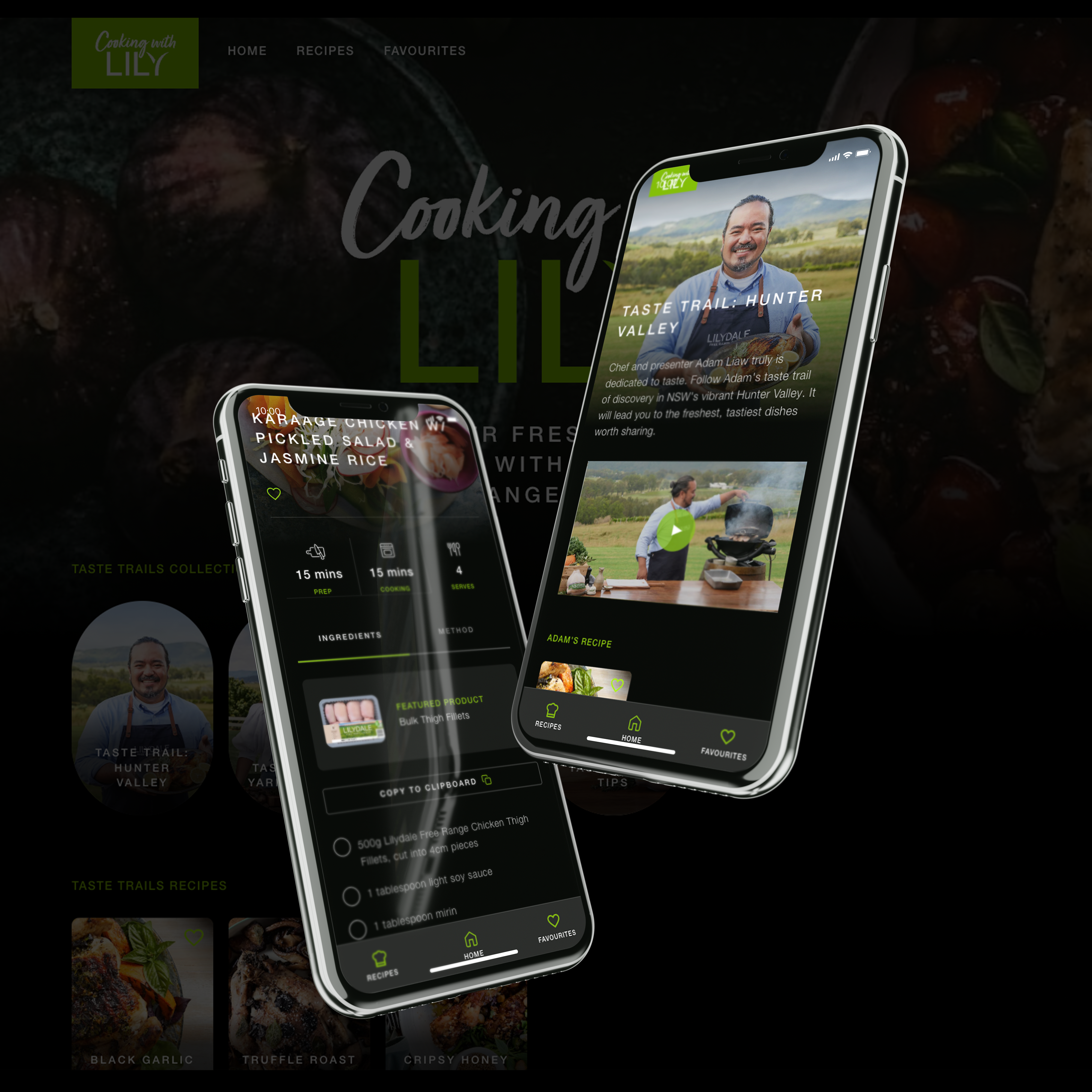 Image showing Cooking with Lily's website on mobile screens