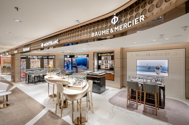 MSC Seascape To Feature First TimeVallée Boutique At Sea. MSC Cruises’ upcoming flagship, launching in November 2022, will house a luxury watches multi-brand concept - TimeVallée (Credit: Ivan Sarfatti)  (Image at LateCruiseNews.com - November 2022)