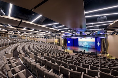 MSC Euribia Offers Captivating Experiences At Sea With Brand New Entertainment Concepts. Seven new theatrical shows will light up the Delphi Theatre for guests of all ages to enjoy (Image at LateCruiseNews.com - March 2023)