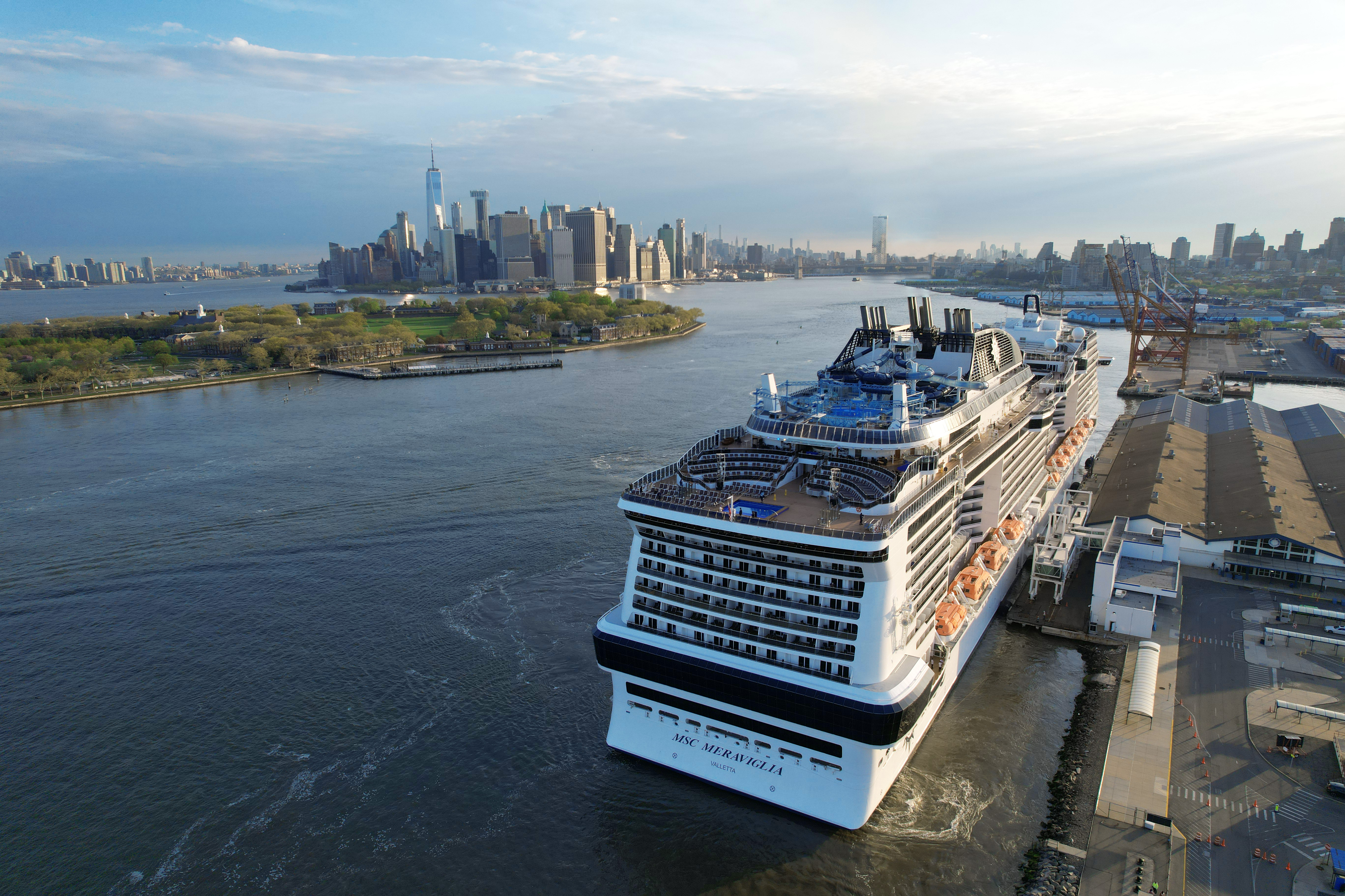 MSC Meraviglia Arrives In New York City Offering Year Round Sailings to The Bahamas and Florida, Canada and New England, and Bermuda (Image at LateCruiseNews.com - April 2023)
