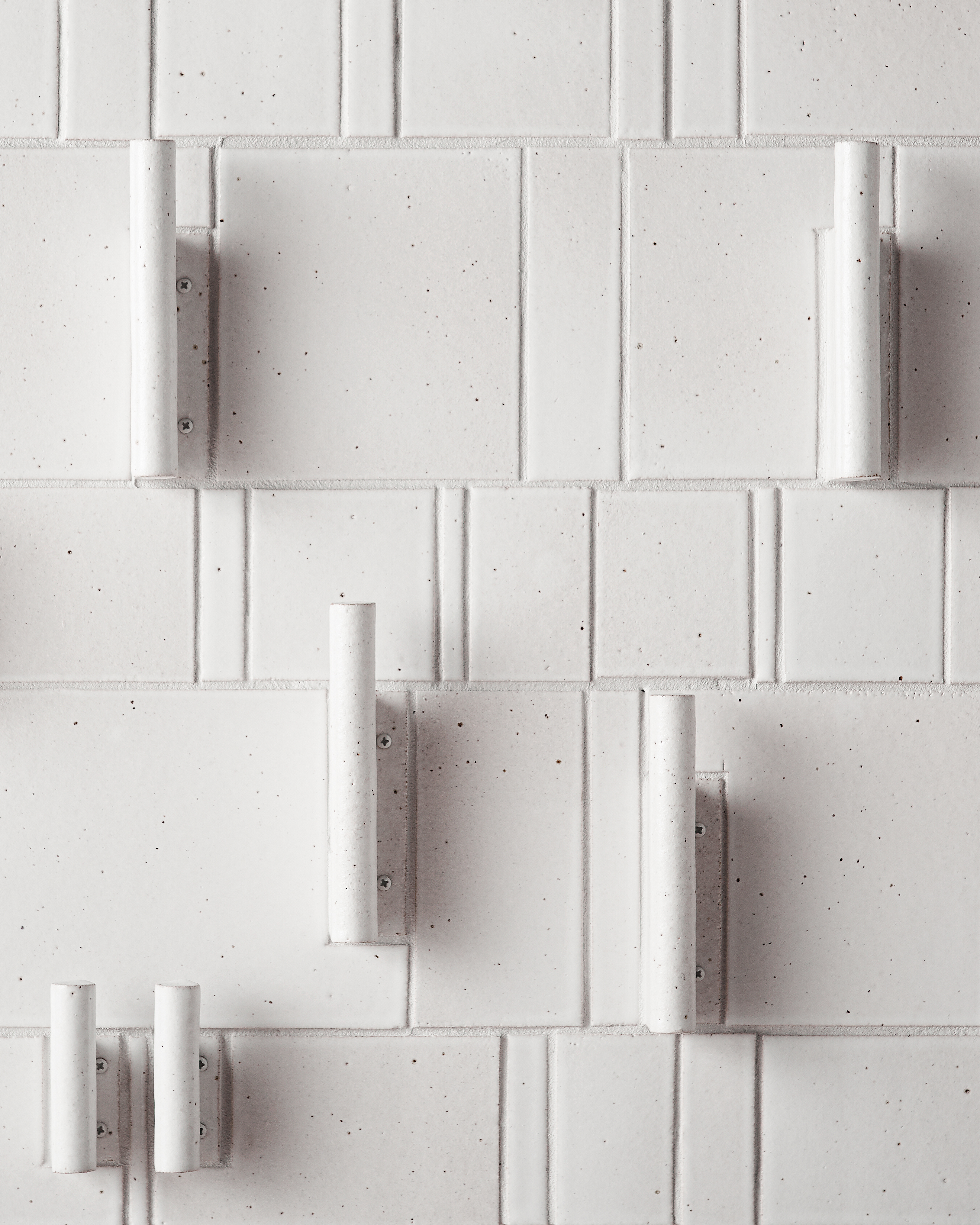 Wall Hook Small in speckled white.