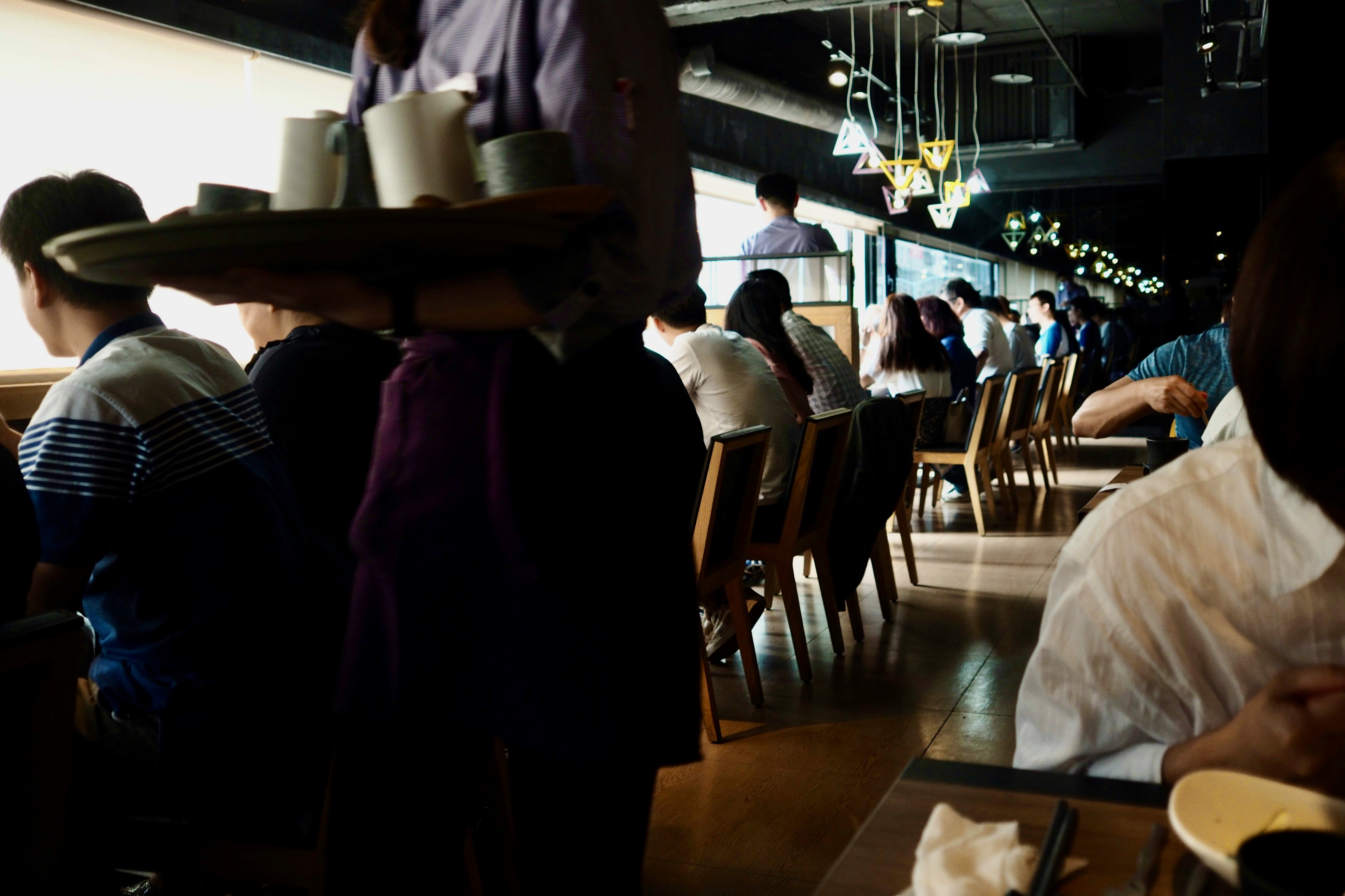 Declarative programming is like ordering food at a restaurant, rather than going into the kitchen and cooking it yourself