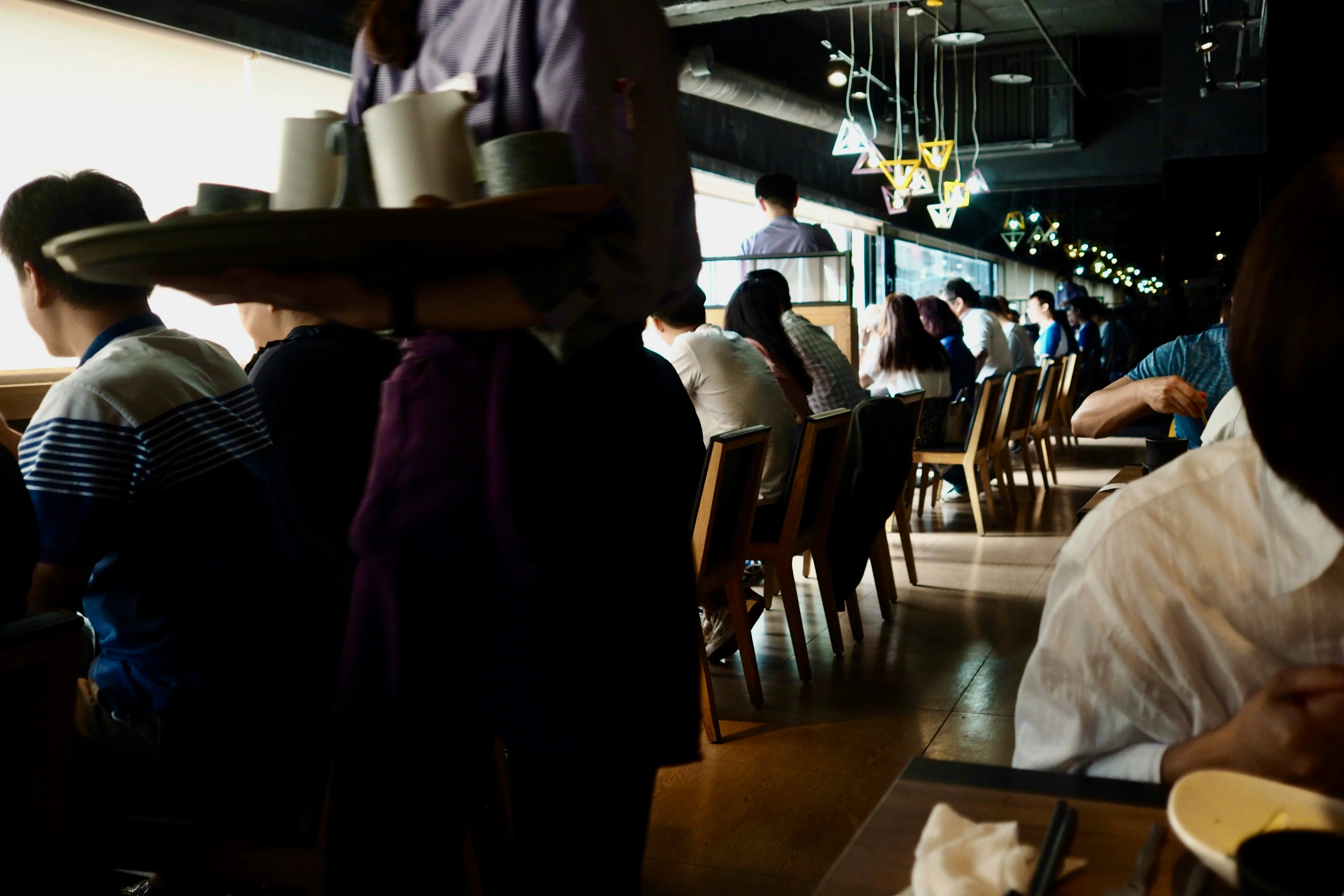 Declarative programming is like ordering food at a restaurant, rather than going into the kitchen and cooking it yourself