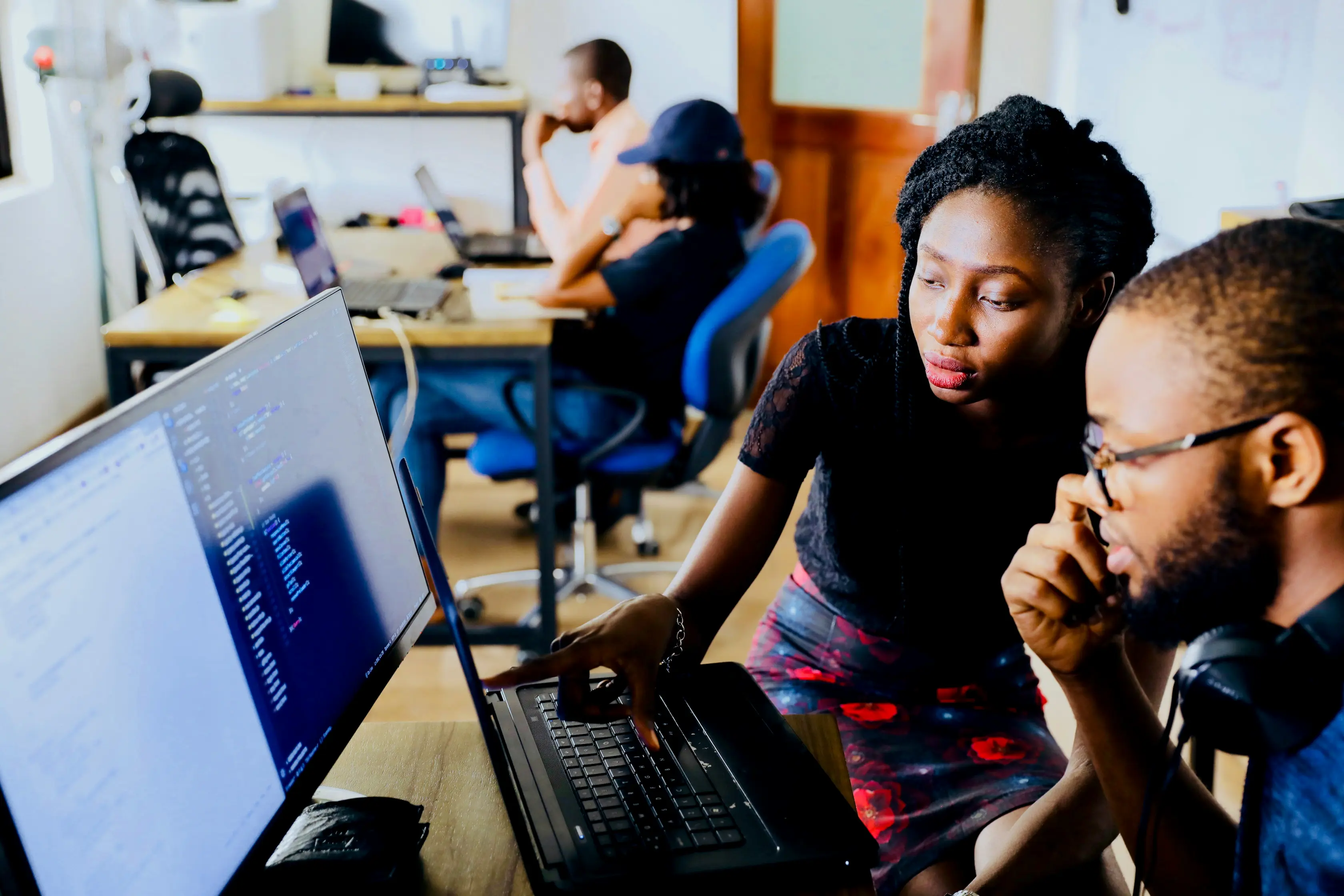 Software developers using a development framework