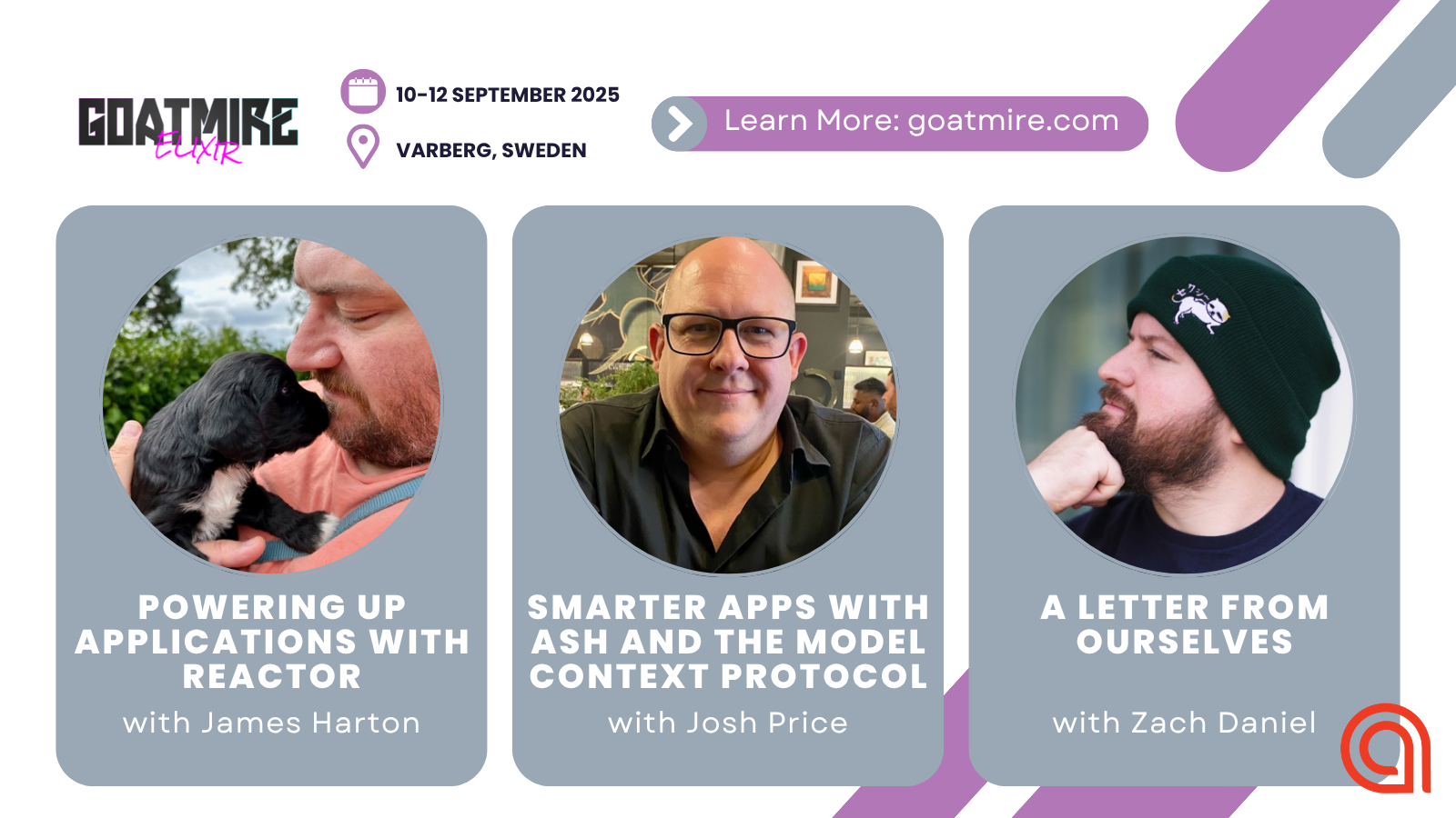 Alembian's James, Josh & Zach will presenting at Goatmire conf 2025