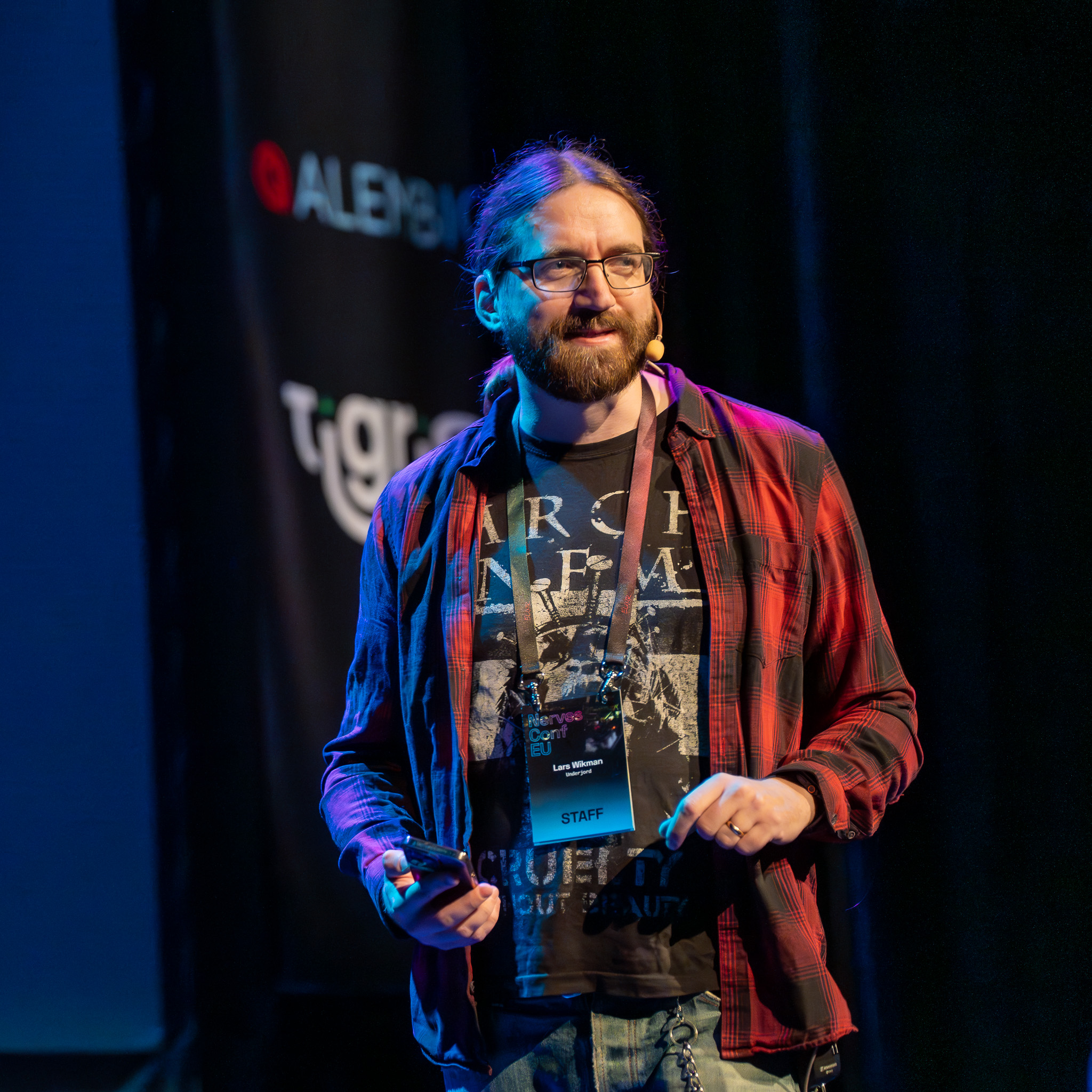 Photo of Goatmire organiser Lars Wikman. Official Goatmire Elixir 2025 event photo by Petter Boström