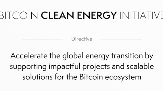 Bitcoin Clean Energy Initiative