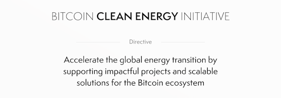 Bitcoin Clean Energy Initiative