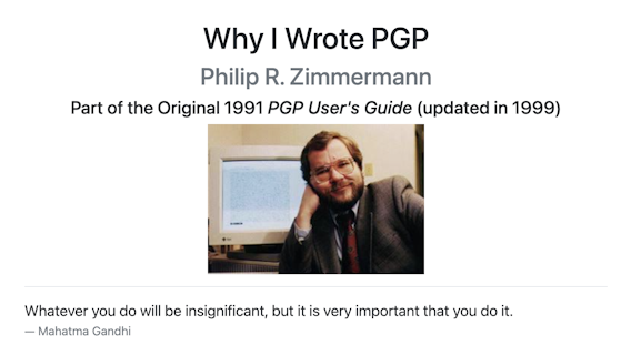 Why I Wrote PGP