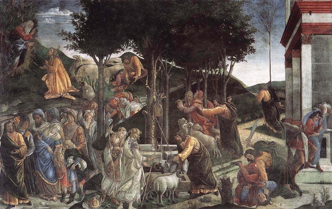 Fresco painted by Botticelli