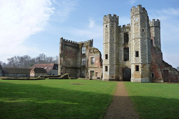 West Sussex dog walk Cowdray Castle