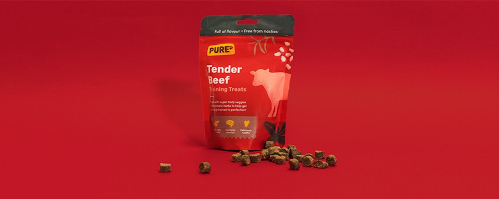 Tender beef training treats for dogs