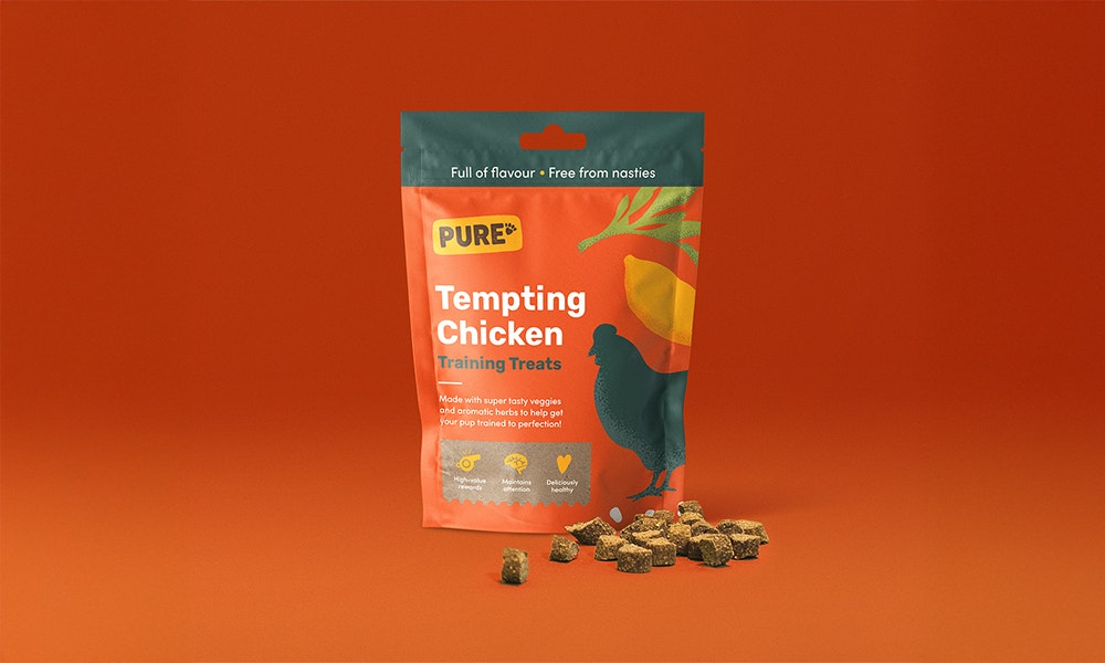 Tempting chicken training treats