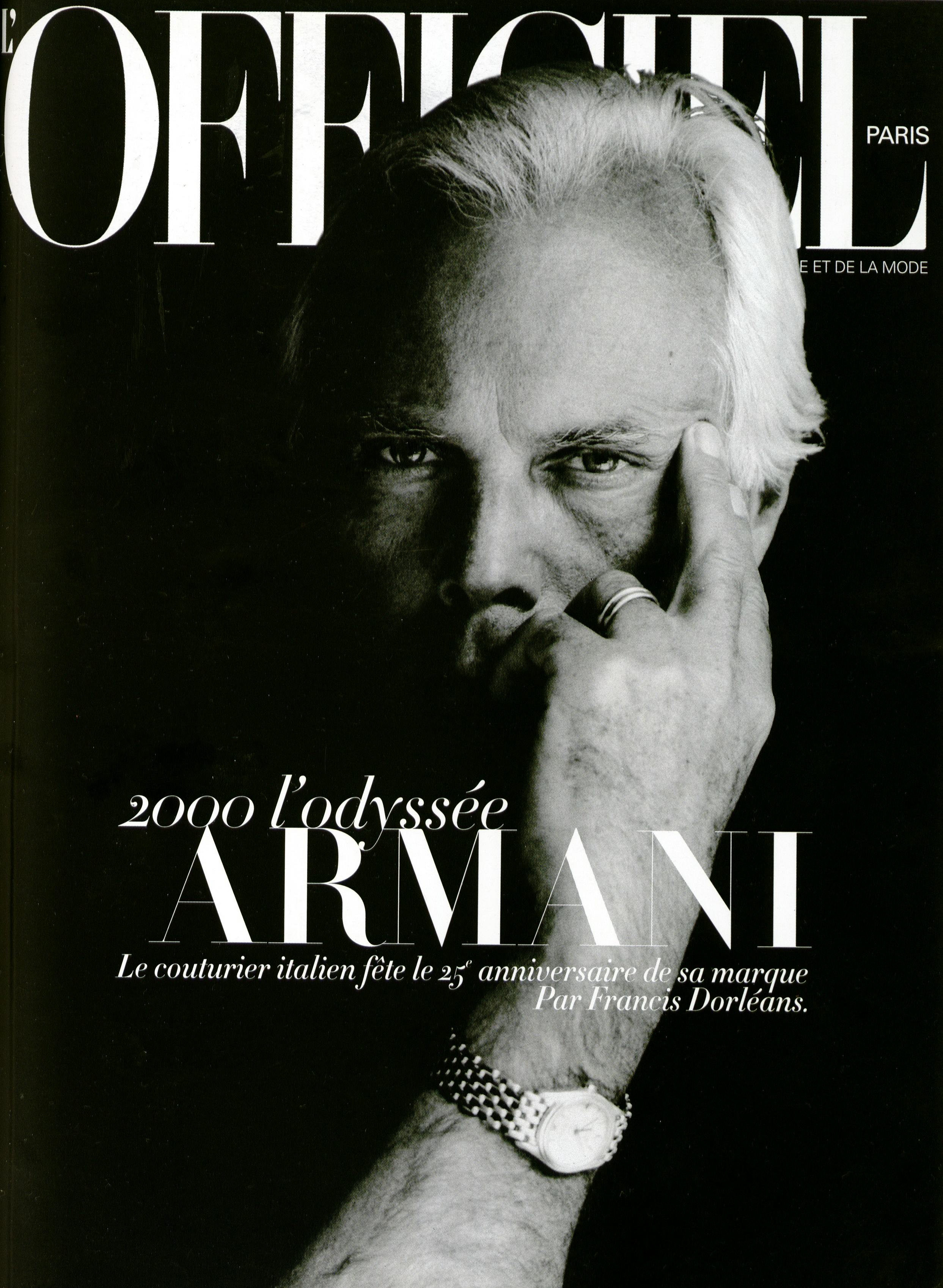 A Tribute: Giorgio Armani in the pages of L'OFFICIEL archives